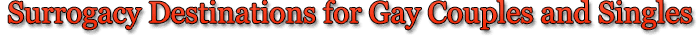 Surrogacy Destinations for Gay Couples and Singles Surrogacy Destinations for Gay Couples and Singles